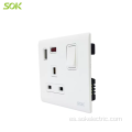 2.1A13A Cargador USB Enchufes de salida de interruptor de doble polo